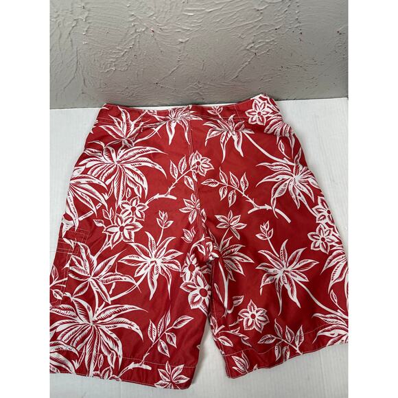 POLO Jeans Company Ralph Lauren Floral Swim Suit Trunk Surf Shorts 10" Sz Small - Picture 2 of 5